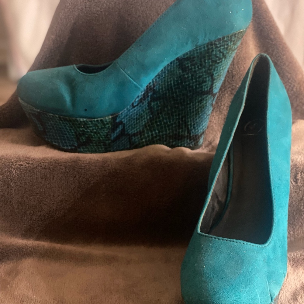 Delicious Teal and Patterned Wedges